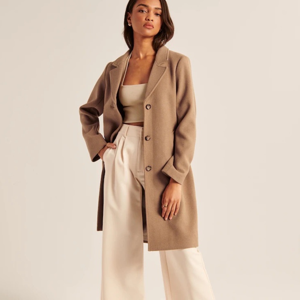 Abercrombie Wool-Blend Dad Coat